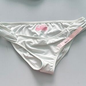 Victoria's Secret White Bikini Bottom Size Large
